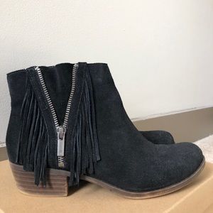 Lucky Brand fringe booties